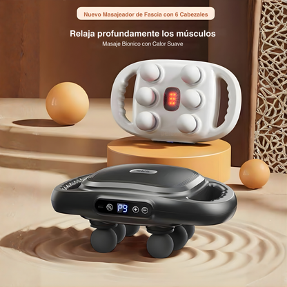 Masajeador muscular de alta frecuencia con seis cabezales