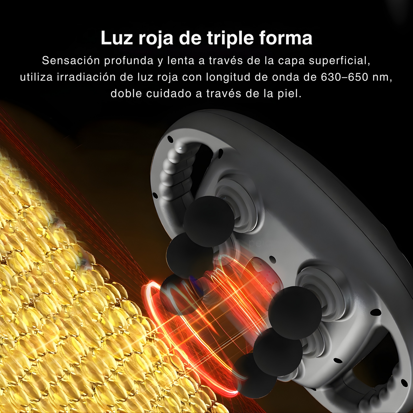 Masajeador muscular de alta frecuencia con seis cabezales